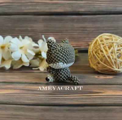 Handmade Beaded Cat Figurine - Unique Beaded Gift — photo 2