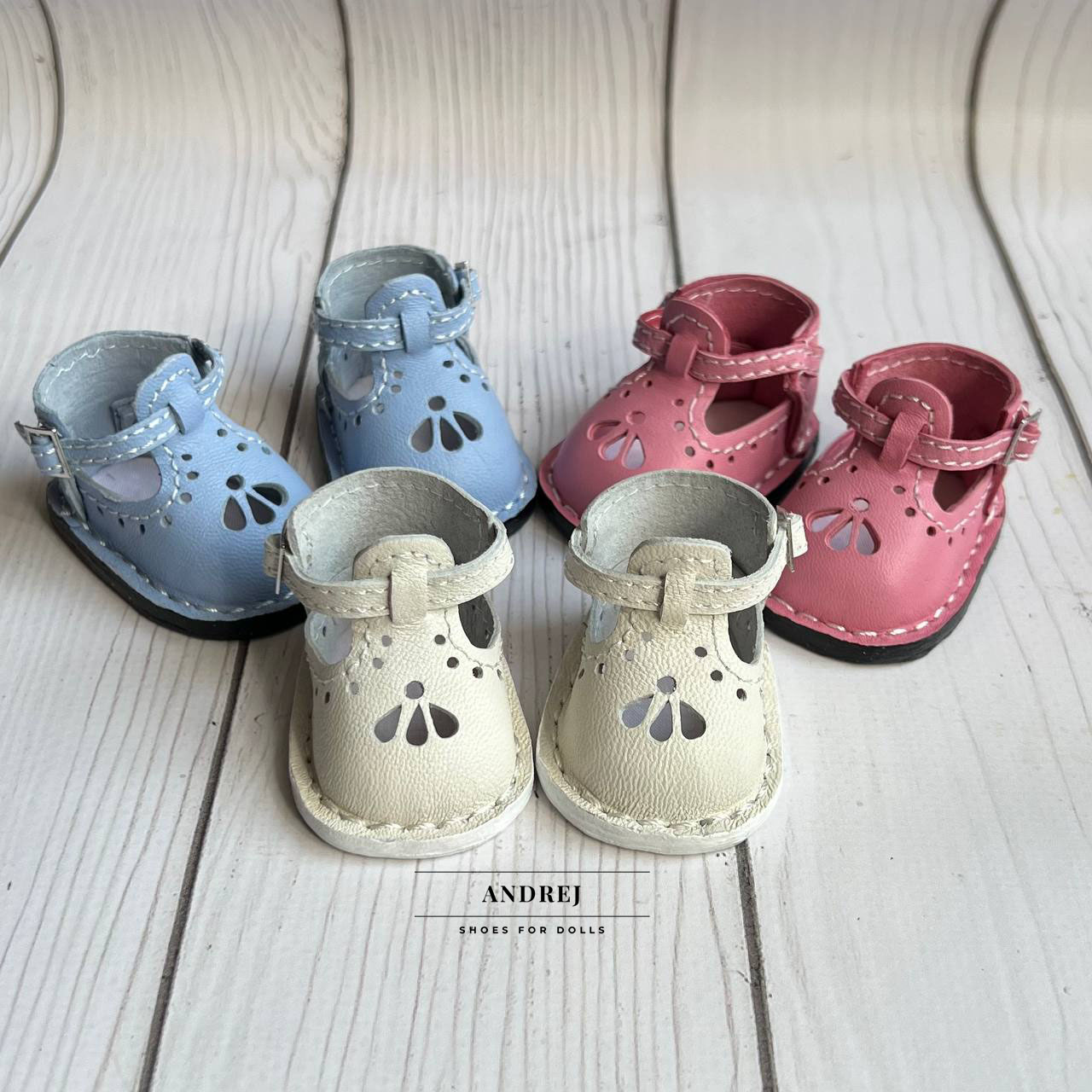 Leather Doll Shoes for Moppets Meadow Dolls, Miniature Doll Accessories — photo 1