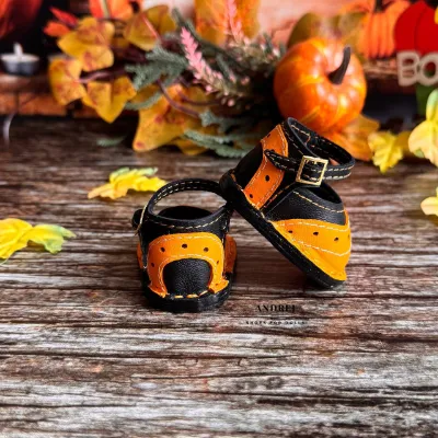 Halloween Leather Doll Shoes for Moppets Meadow Dolls, Miniature Doll Accessories — photo 2