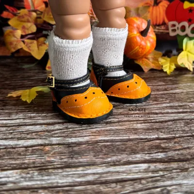 Halloween Leather Doll Shoes for Moppets Meadow Dolls, Miniature Doll Accessories — photo 3