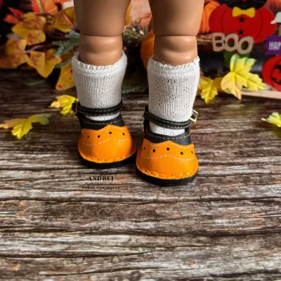 Halloween Leather Doll Shoes for Moppets Meadow Dolls, Miniature Doll Accessories — photo 7