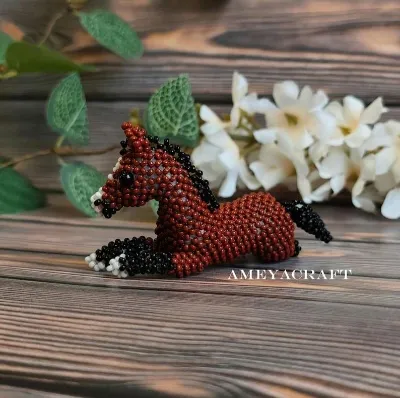 Handcrafted Beaded horse Figurine — photo 3