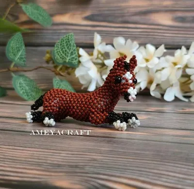 Handcrafted Beaded horse Figurine
