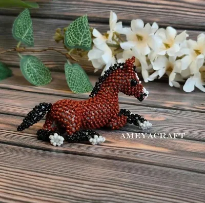 Handcrafted Beaded horse Figurine — photo 2